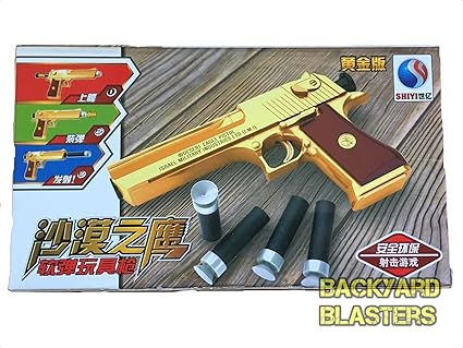 Amazon Com Backyard Blasters Golden Desert Eagle Toy Foam Dart