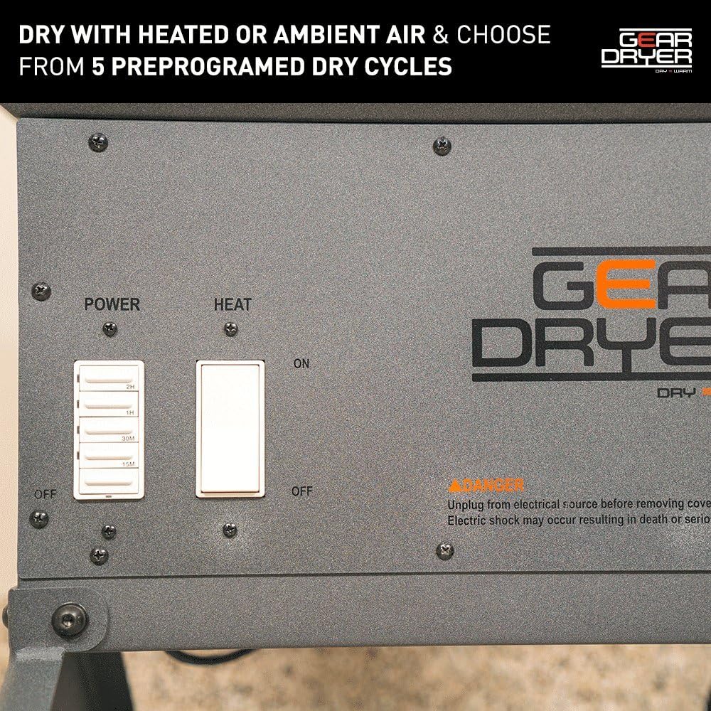 GearDryer Freestanding 12 Boot and Glove Dryer | 6 Pair Boot, Shoe, and Glove Dryer | Dryer and Warmer for Ski Boots, Work Boots, Athletics, Helmets, and More: Sports & Outdoors
