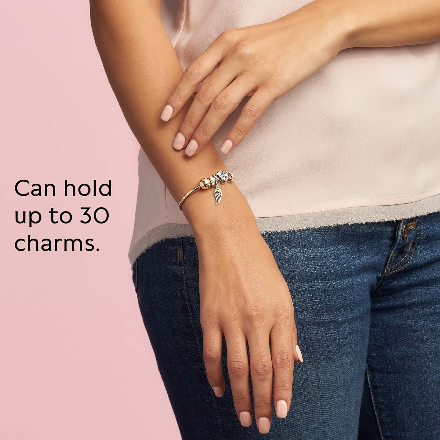 PANDORA Jewelry Snake Chain Shine Bracelet, 7.5": Jewelry