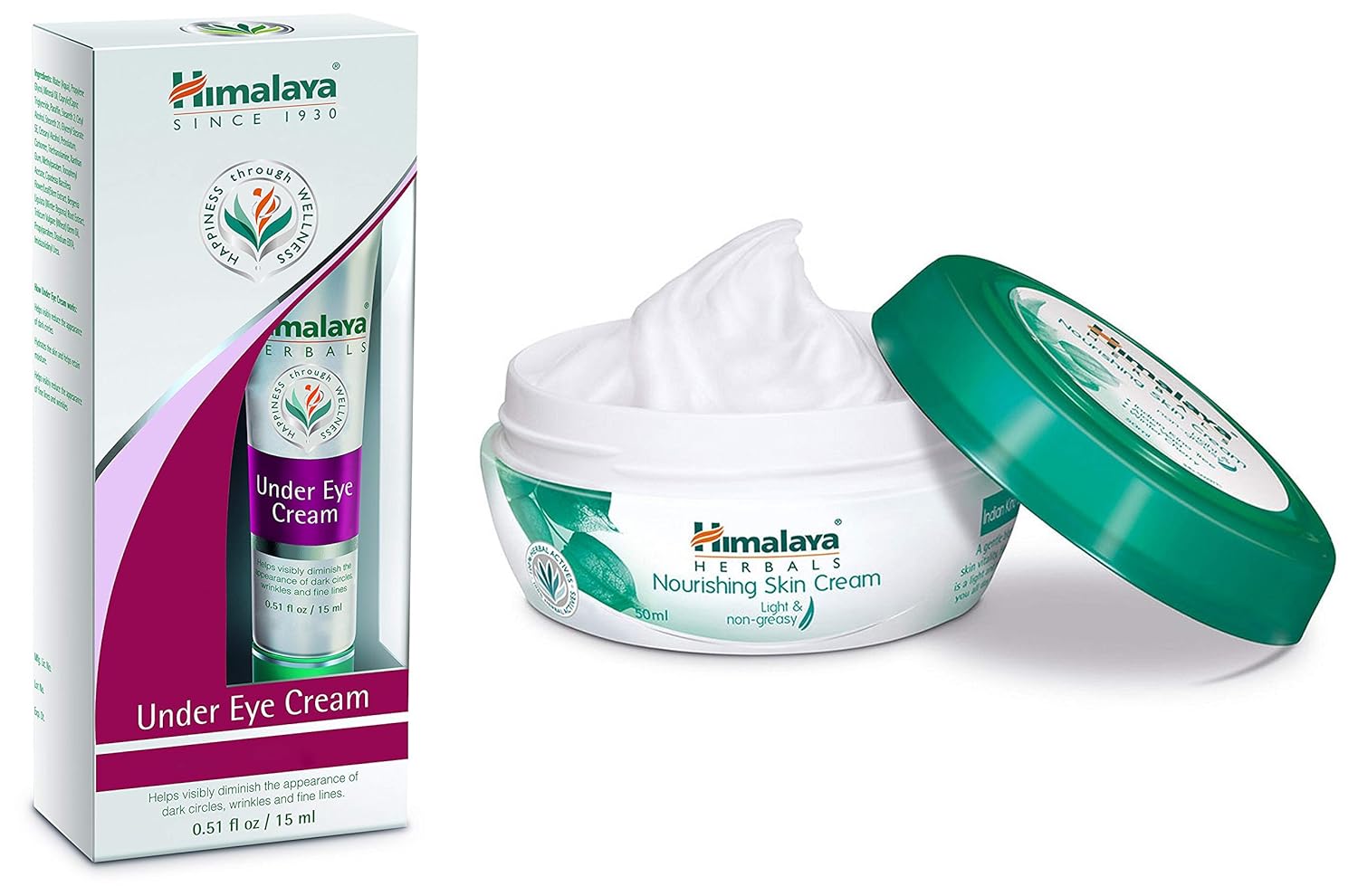 Himalaya Herbals Under Eye Cream, 15ml & Nourishing Skin Cream, 200ml