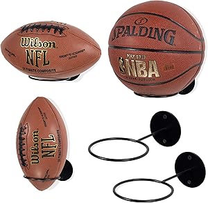 Wallniture Palla Universal Ball Rack Holder – Space Saver Wall Mount Display Storage Set of 5