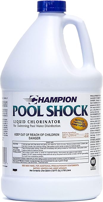 Liquid Chlorine Pool Shock Commercial Grade 12 5 Concentrated Strength 1 Gallon Amazon Co Uk Garden Outdoors
