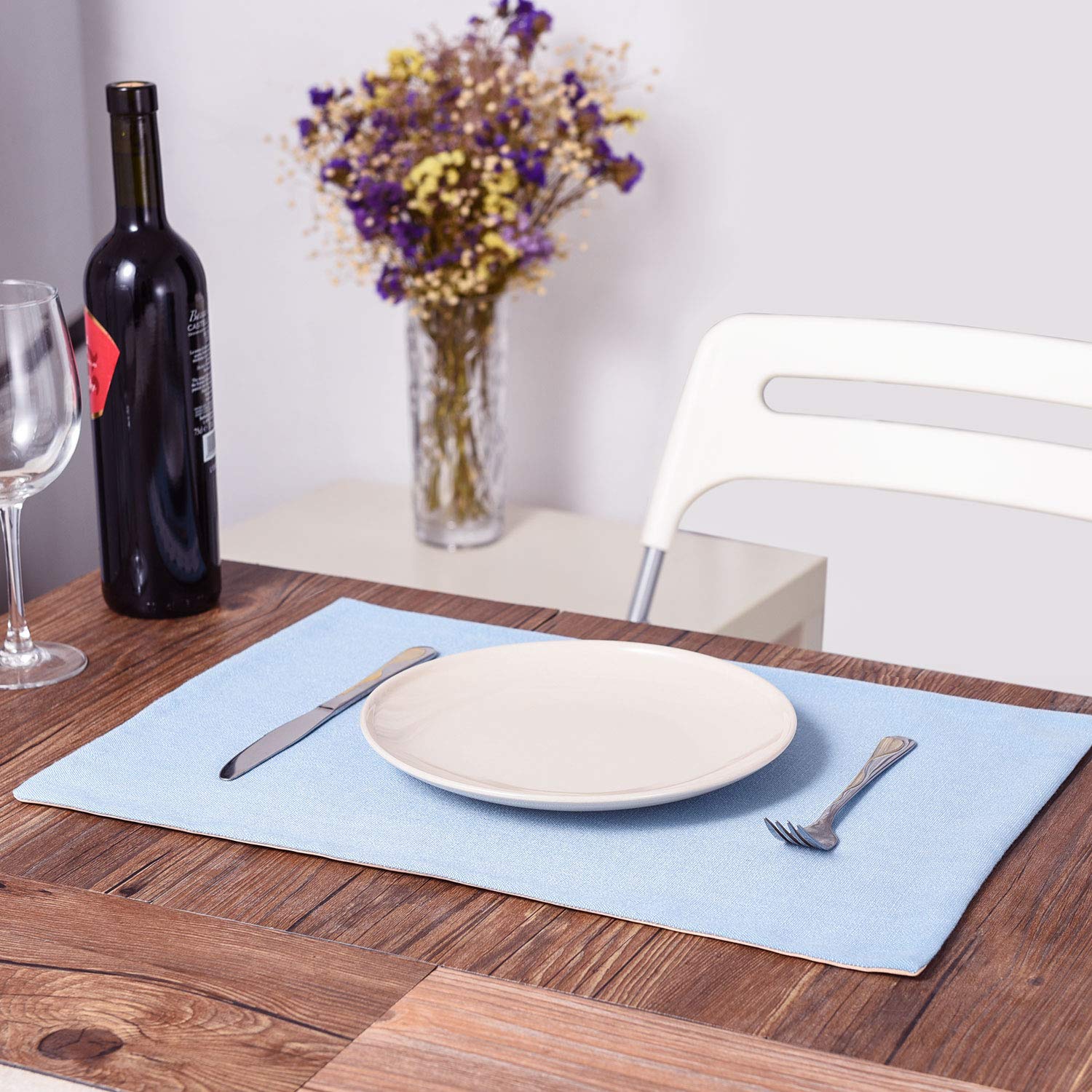 WUFAYHD Set of 4 Soft Cotton Placemats Heat Barrier, Clean Easily