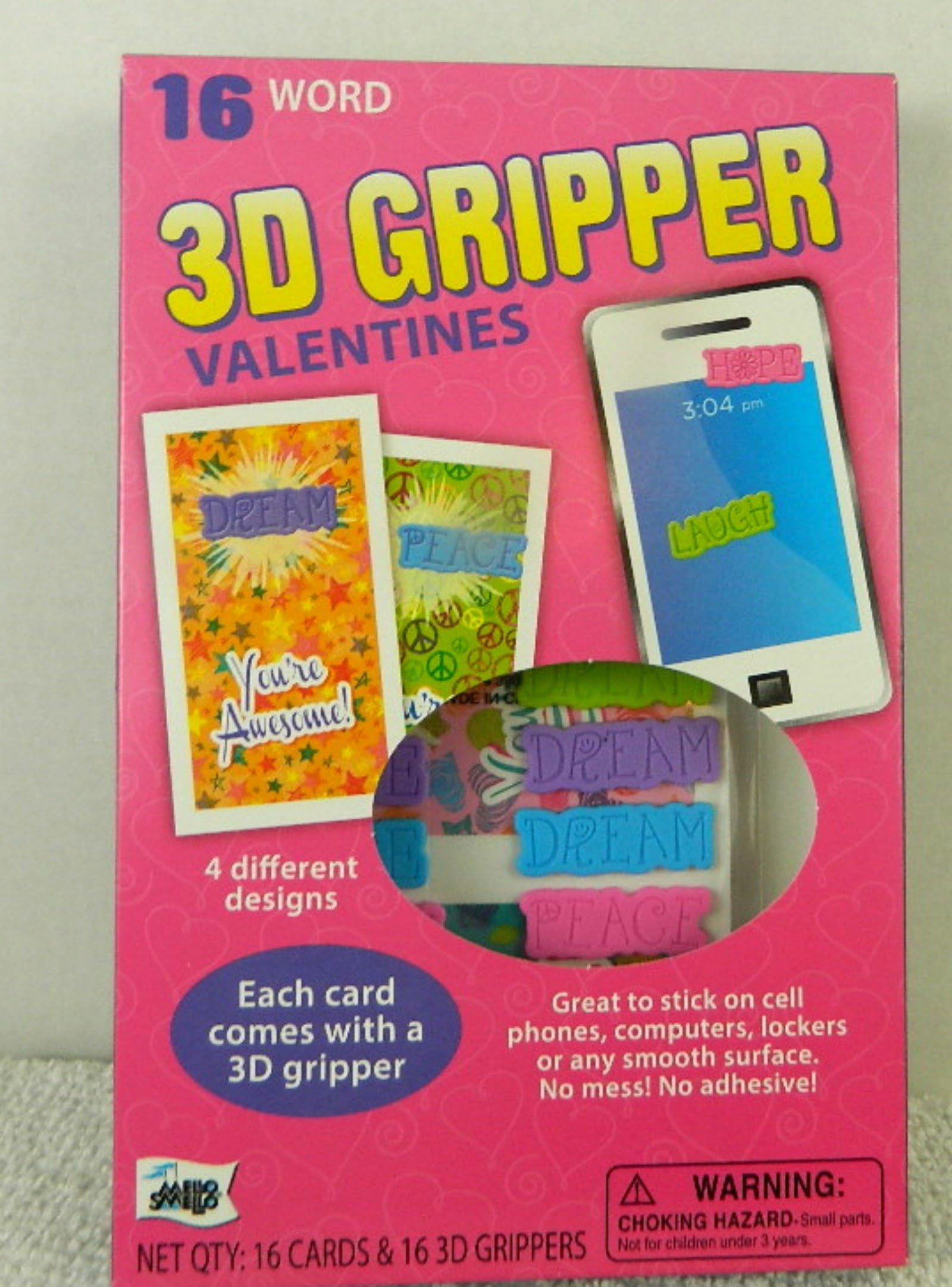 Word 3d Gripper Valentine's Girls Theme
