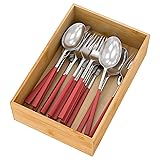 Bamboo Kitchen Drawer Organizer, Wooden Storage Box