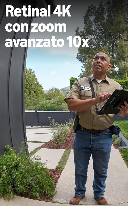 Videocitofono Pro cablato (Ring Wired Video Doorbell Pro, ultimo modello) Installazione cablata, Campanello con videocamera, Retinal 4K, Zoom10x, Prova gratuita di 30 giorni piano d'abbonamento Ring