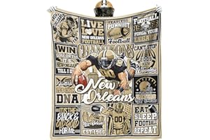 VIGKOIR Gold Throw Blanket, Team Color Gifts for Men Women Football Fans, 80"x60" City Football Blanket for Sofa Bed Chair