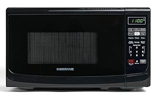Farberware 0.7 Cu. Ft. Countertop Microwave Oven – 700 Watts Power, Auto Cook Settings, Defrost, Eas...