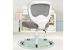 Razzor Armless Office Chair with Wheels, Cute Kids Desk Chair for Boys Girls, Mesh Task Rolling Swivel Computer Chair in Home Bedroom School
