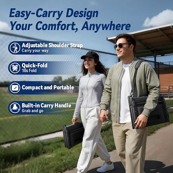 STADIUM SEATS WITH BACK SUPPORT FOR BLEACHER, PORTABLE 5-ANGLE AND ADJUSTABLE HEIGHT THICK CUSHION SEAT WITH CUP HOLDER STORAGE BAG, INCLUDES SHOULDER STRAP, USED FOR SPORTS EVENTS AND CONCERTS