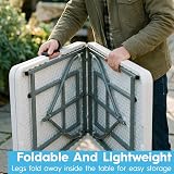 Harbour Housewares Rectangle Folding Trestle Tables 180cm White Pack of 2 view 3