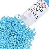 Miyuki Delica Seed Beads – Size 11/0 (1.6 mm), DB0659, Dyed Opaque Capri Blue, 7.2 g, Approx. 1440 Beads, Made in Japan