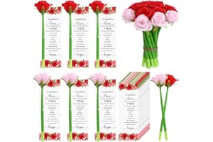 36Set Mothers Day Gift Rose Pens with Card Flowers Pen Artificial Rose Pens Roses Shaped Ballpoint Pen Black 0.5mm Gel Ink Ro