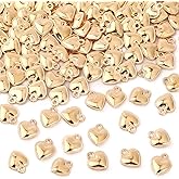 MARFOREVER 120 Pcs Heart Charms, Gold Valentines Day Charms for Jewelry Making, Romantic Love Heart Shape Pendants Charm for Valentine's Day Gifts DIY Bracelet Necklace Earrings Making Crafts