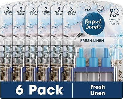 Perfect Scents 3 Scents Air Freshener Refill 6 Pack Fresh Linen 20ml