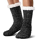 Men Fuzzy Slipper Socks Winter Thick Warm Fluffy Cozy Comfy Fleece Soft Cabin Non Slip Home Grip Socks
