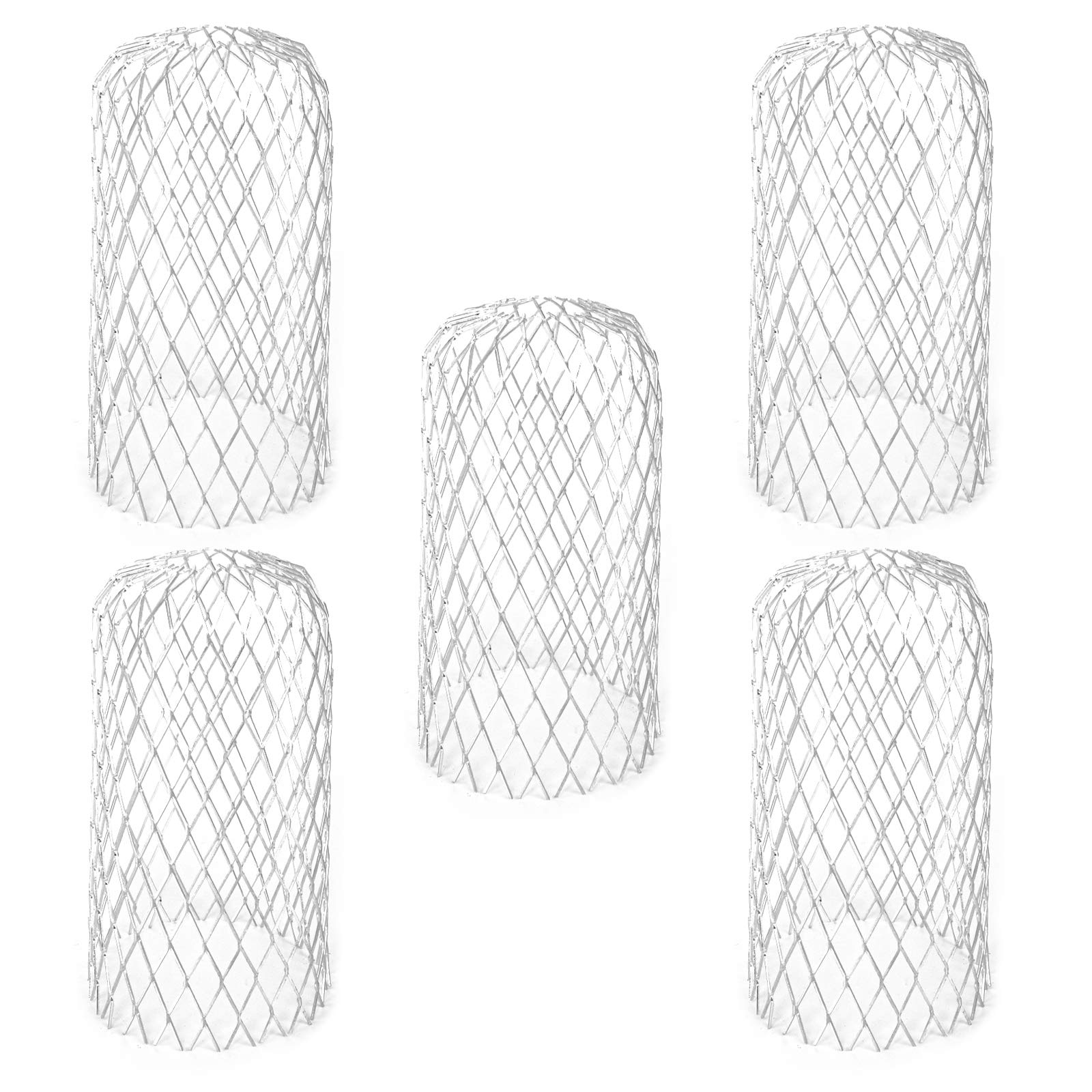 Jubaopen Metal Gutter Guards, 5Pcs Aluminum Gutter Guards Mesh Expandable Rain Filter 3 Inch Gutter Guards Rat Proof Gutter Strainer Gutter Leaf Guard Mesh for Stopping Blockage Moss Leaves Mud