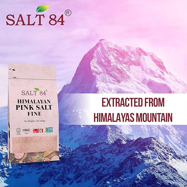 SALT 84 HIMALAYAN CHEF PINK SALT, FINE GRAIN, 1 POUND (PACK OF 1)