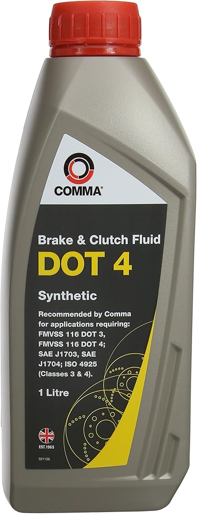 Comma BF41L 1L DOT 4 Brake and Clutch Fluid Grey