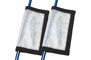 MOPHOEXII Fishing Lure Wraps 4-10 Pack Durable Clear PVC Lure Wrap for Fishing Rod Saltwater Hook Covers Fabric Lure Protector