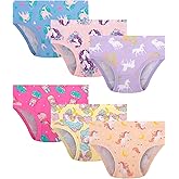 DAUGHTER QUEEN Girls and Toddlers 100% Cotton Underwear Tagless Soft Panties Size 2-3T,4-5T,5-6,7-8 (6-Pack)
