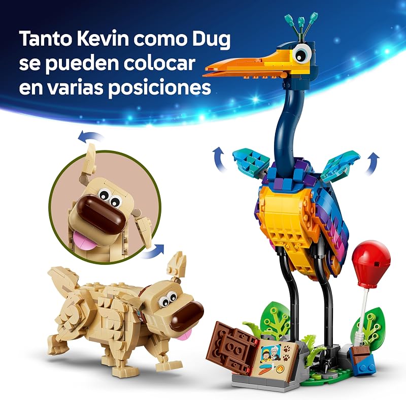 | Disney Pixar Kevin e Dug - Cão de brinquedo Golden Retriever e figura de pássaro exótico - Decoração de quarto infantil - Presente para fãs de cinema de 9+ anos - 43290 — foto 7 de 8