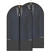 BALEINE 2PK Garment Bags for Hanging Clothes, 40" Suit Bag for Closet | Tear Resistant PEVA Material, Dust &amp; Moisture Protection, Wrinkle-Free Storage, Smooth Glide Zipper, Translucent Design