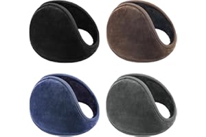 Premillow Ear Muffs for Winter - Fleece Lined Ear Warmers Foldable Adjustable for Women Men Cold Weather Running Cycling Ski