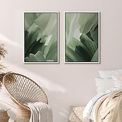 MUDECOR Framed Canvas Print Wall Art Set Green