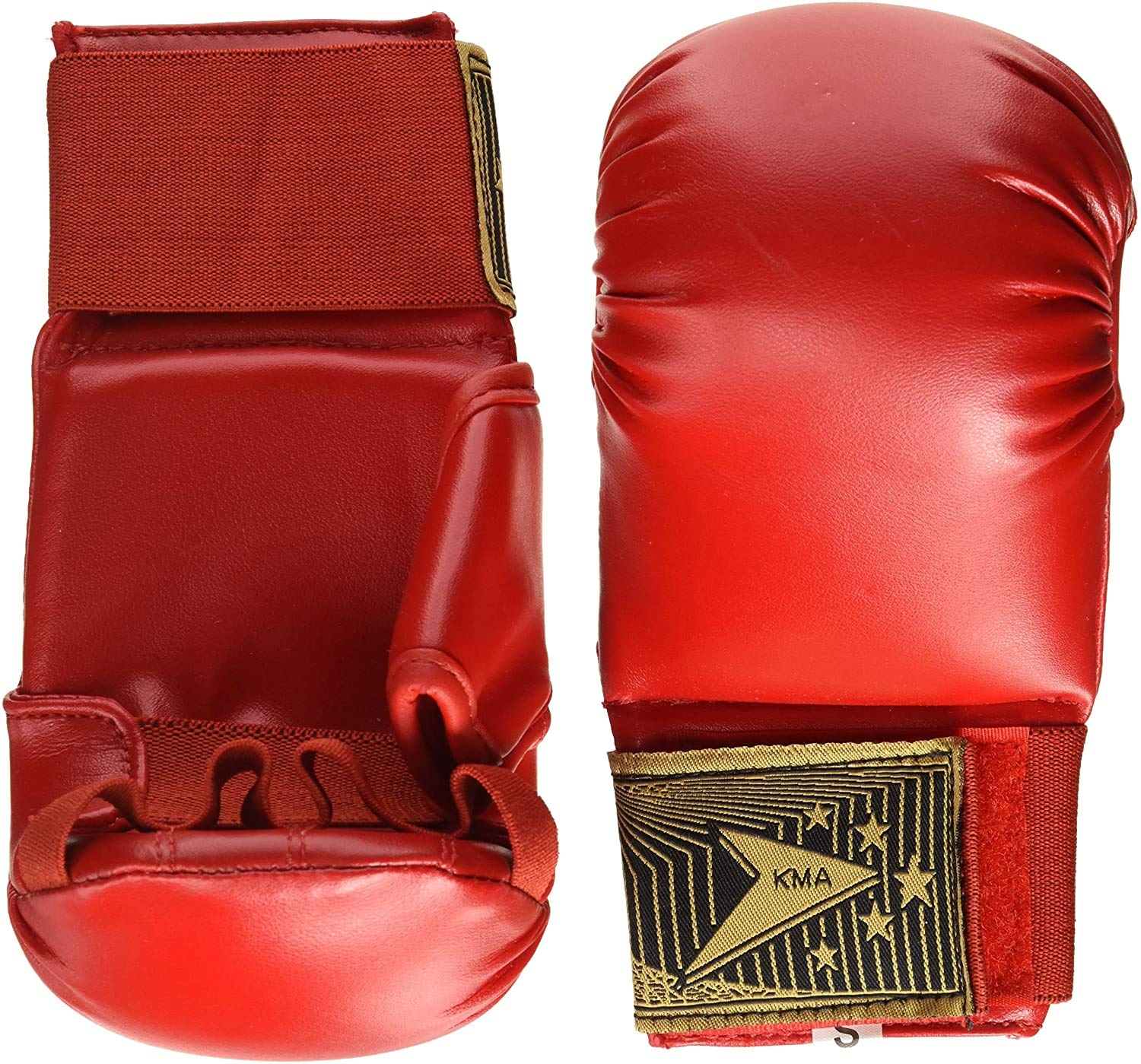 Karate Gloves Karate Mitts Full Contact Karate training Hand Safety Mitts (Red, LargeAdult)