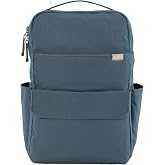 Roo Diaper Bag Backpack | Navy 1 LB Baby Bag - 11 Pockets &amp; Changing Pad | Lightweight diaper bag backpack for baby essentials, 11 pockets, changing pad, bottle storage, water-resistant navy baby bag.