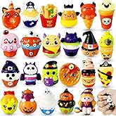 24PCS Halloween Squishies Toys for Kids,Halloween Squishies,Slow Rising Squishy Halloween Stress Fidget Toys,Non Candy Trick or Treat - Spooky Party Favors Gift Goody Bag Stuffers