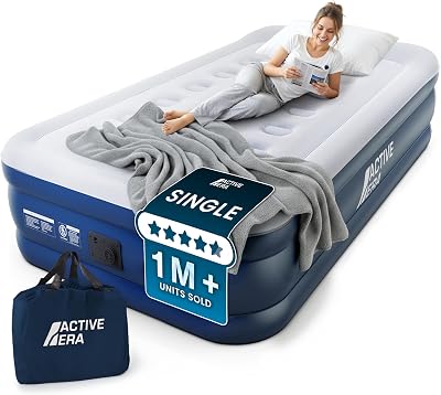 Active Era Premium Single Air Mattress with Built In Pump 188x99x36.5cm