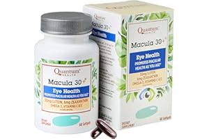 Quantum Health Macula 30+ Eye Health Supplement|Promotes Macular and Retinal Health as You Age|Formulated with Lutein, Zeaxanthin, Omega-3, and Vitamins C & E|60 Softgels, 30 Day Supply