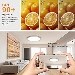 LMP 15.8Inch Flush Mount Ceiling Light 36W, 3CCT