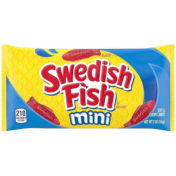 SWEDISH FISH RED FISH SOFT AND CHEWY CANDY 2 OUNCE