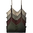 Kalon 4 Pack Women’s Nylon Spandex Removable Pads Comfort Cami Bras Wireless