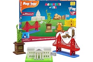 Imagimake Mapology Monuments of USA | 3D Puzzles for Kids | STEM Toys & Games | Educational Toys for Kids 5-7 | Birthday Gift for Boys & Girls Age 5 Years & Up | Easter Gifts for Kids | Easter Toys