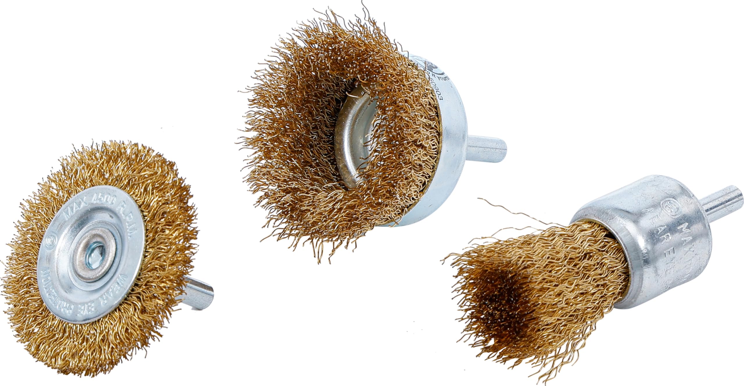 BGS Diy 50903 | Steel Wire brush Set | Ø 25 - 50 mm | 3 pcs.