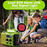 Mesqool Solar Hand Crank Radio 5-Way Powered AM FM SW Emergency Radio view 3