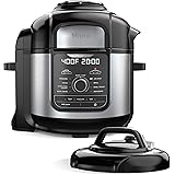 Ninja FD401 Foodi 8-Quart 9-in-1 Deluxe XL Pressure Cooker, Broil, Dehydrate, Slow Cook, Air Fryer, and More, with a Stainles