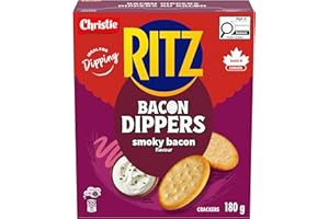 Ritz Bacon Dippers, Smoky Bacon Flavoured Crackers, 180 g, Baked in Canada