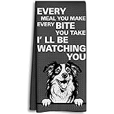 Dwept Funny Kitchen Towels, Every Meal You Make Every Bite You Take Dish Towels, Dog Kitchen Decor, Dog Decorative Kitchen Towels, Dog Lover Gifts, Australian Shepherd Dog Hand Towels for Bathroom