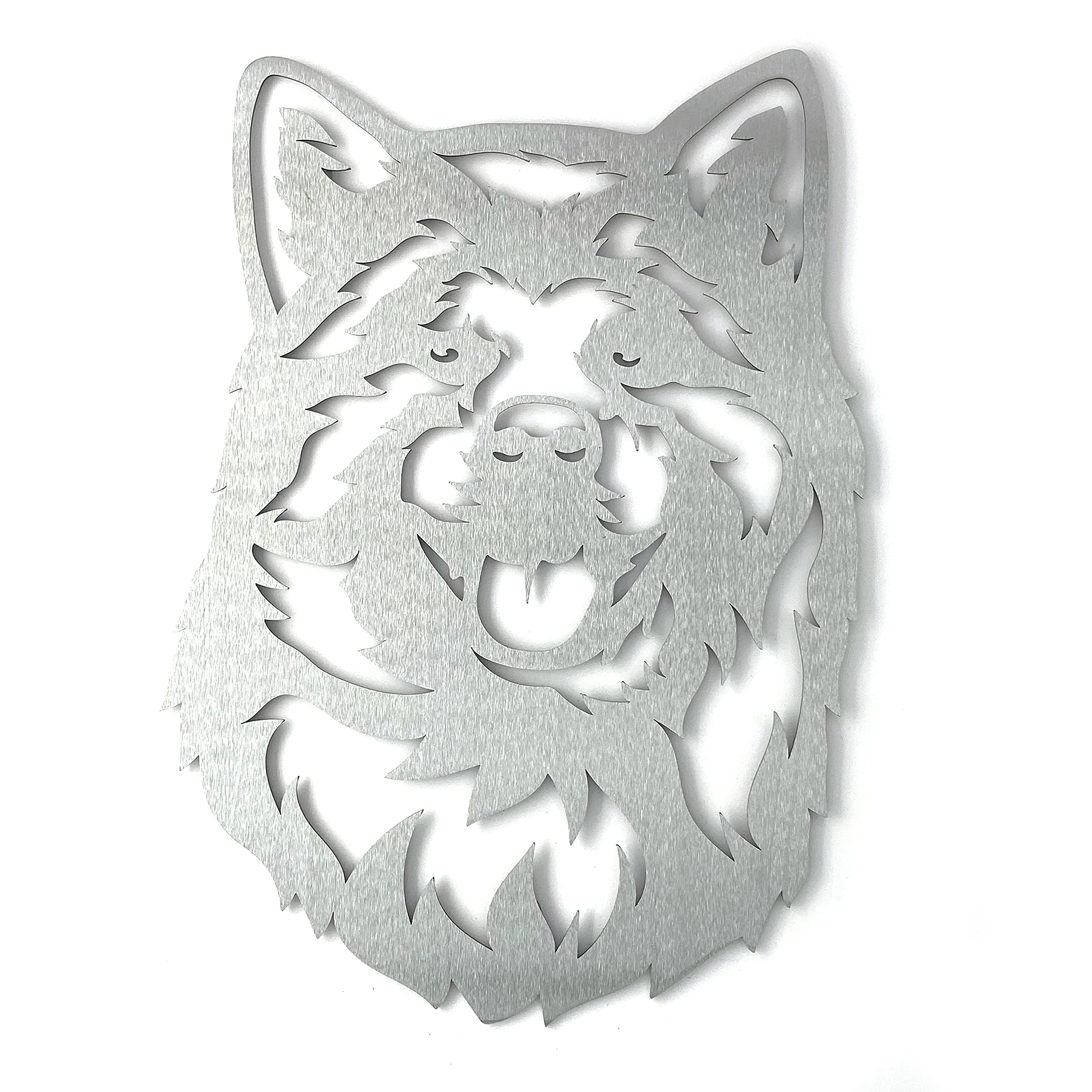 Image Industry Akita - Dog Garden Art Sculpture/Garden Ornament/Rusty Metal Dog/Metal Garden Sculpture/Metal Art (Small 210mm x 289mm)