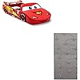 Delta Children Disney/Pixar Cars Lightning McQueen Toddler-to-Twin Bed with Toy Box Snooze 6 inch Memory Foam Twin Mattress (Bundle)