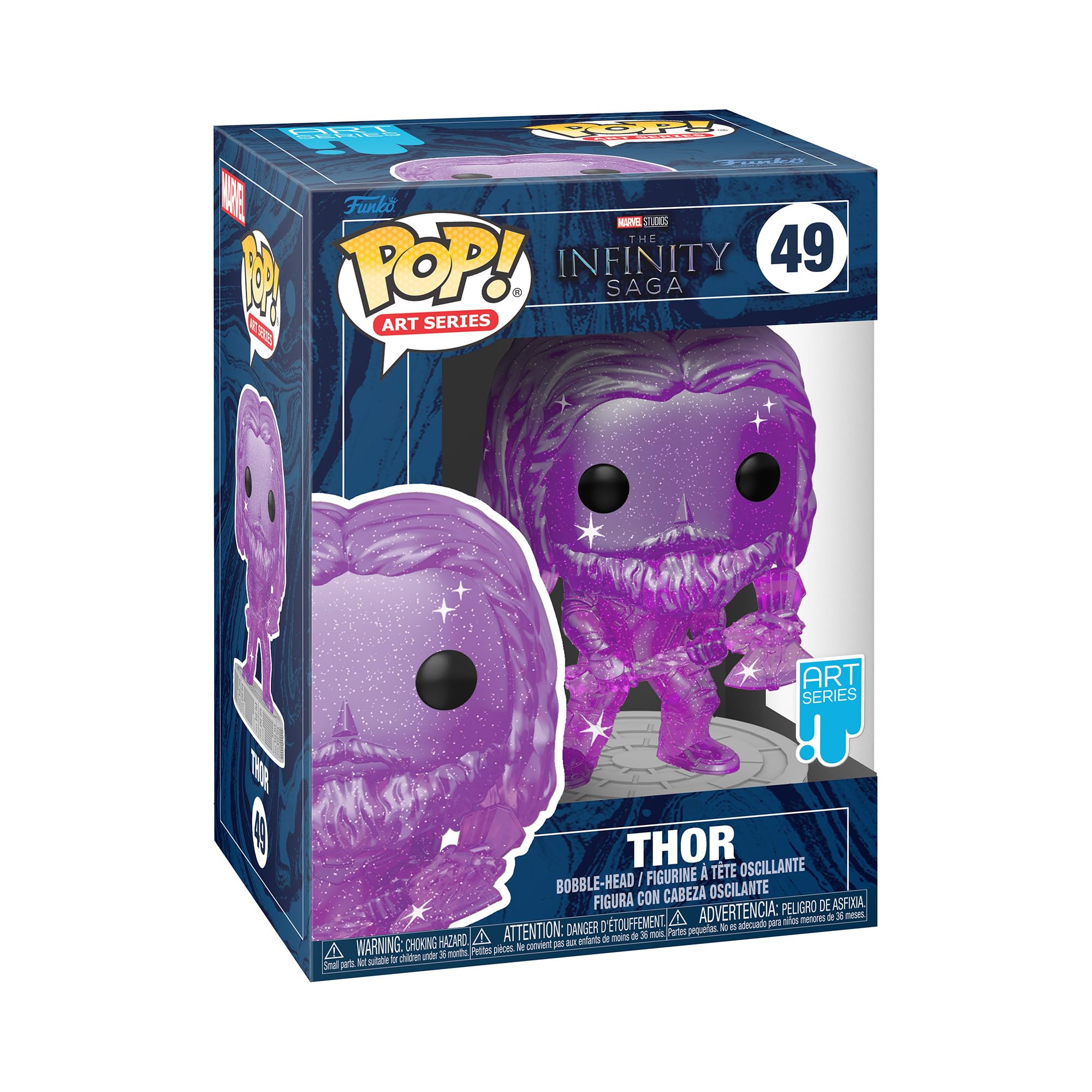 Funko Pop! Artist Series: Marvel Infinity Saga - Object - Thor - Purple - Avengers - Collectable Vinyl Figure - Includes Premium Plastic Protector Display Case - Gift Idea - Official Merchandise