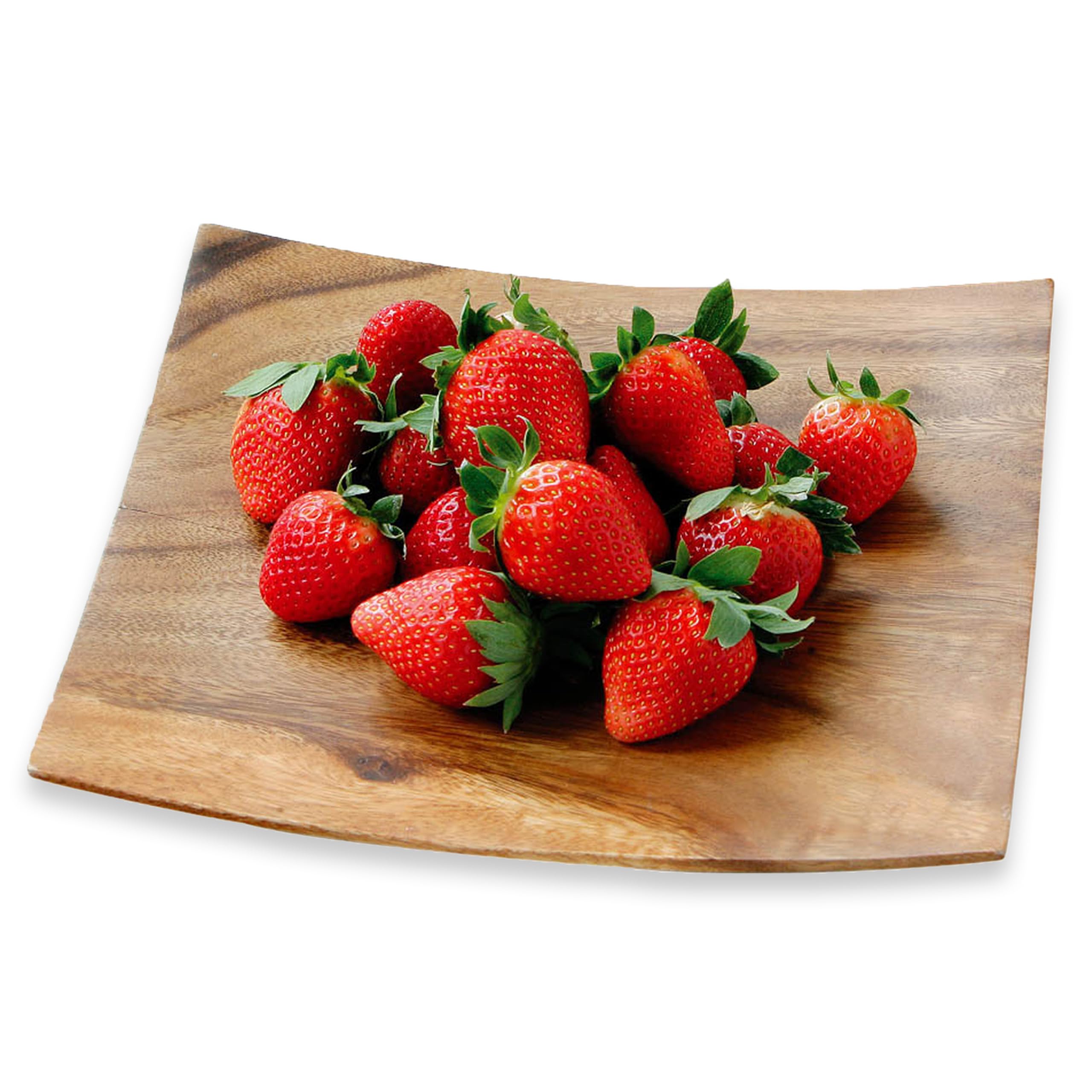 Premier Housewares Stylish Serving Plate | Practical Design Wooden Tray For Serving Fruits | Versatile Tea Tray For Breakfast, Lunch, Dinner | Hand Carved Small Tray For Kitchen