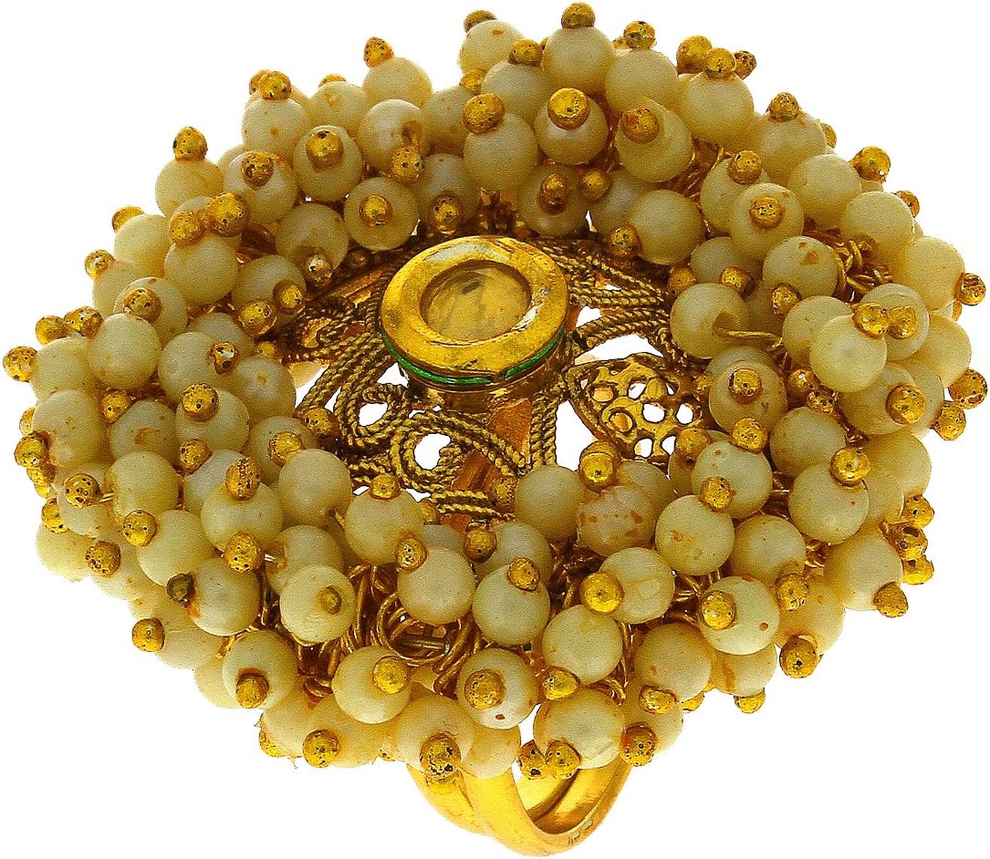 Anuradha Art Golden Finish Very Classy Trendy Look With This Traditional Finger Ring For Women/Girls