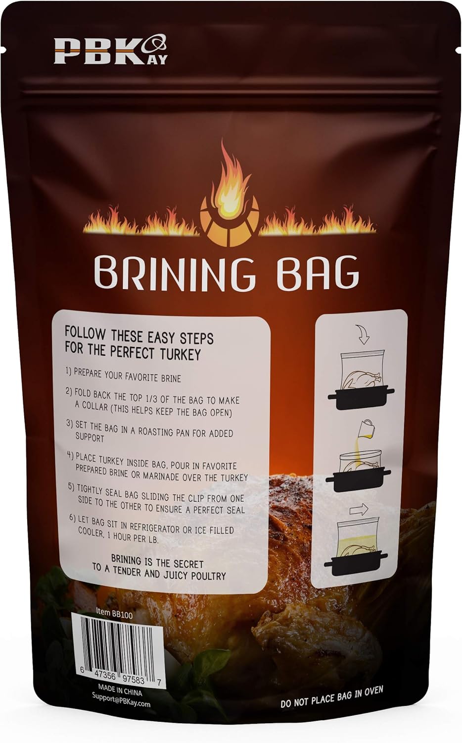 Large Turkey Brine Bags Heavy Duty for Turkey or Ham XL, 2 pack, with Cooking Twine: Kitchen & Dining