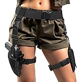 SEPTCITY Thigh Holster for Women, Adjustable Leg Holster and Belt for Pistols, Swat Cop Set Party Halloween Cosplay Accessory Cowboy Costume for Women